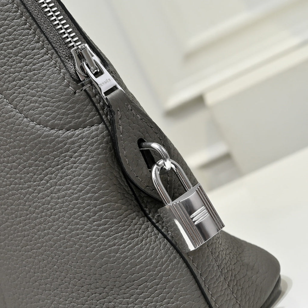 Hermes Bolide Messenger bag in Togo calfskin Gray