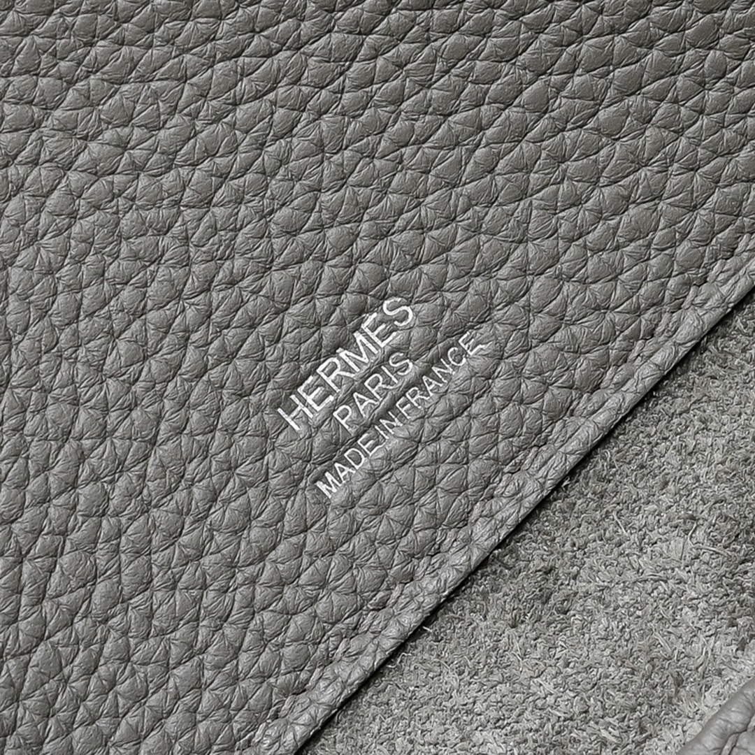Hermes Bolide Messenger bag in Togo calfskin Gray