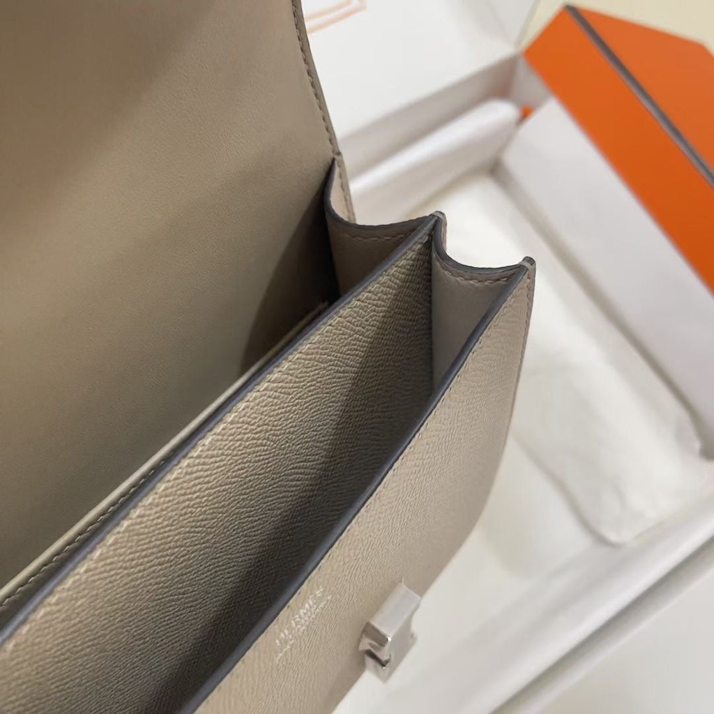 Hermes Constance Bag 19 Gray Epsom Leather Silver H083905