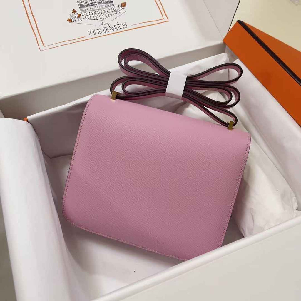 Hermes Constance Bag 19 Pink Epsom Leather Gold H083903