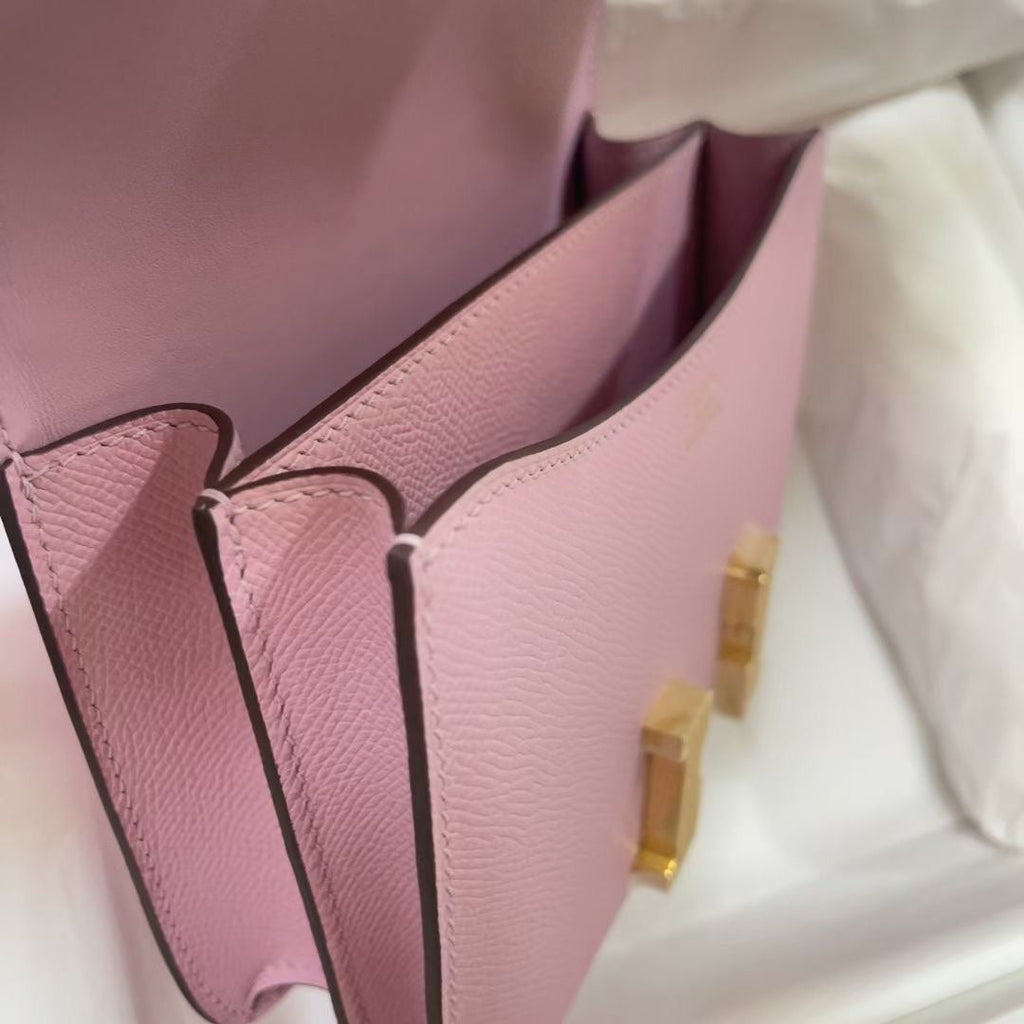 Hermes Constance Bag 19 Pink Epsom Leather Gold H083903