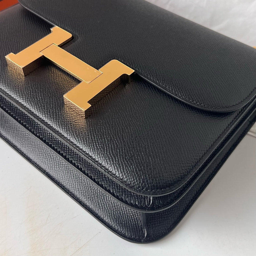 Hermes Constance Bag 19 Black Epsom Leather Gold H0839335