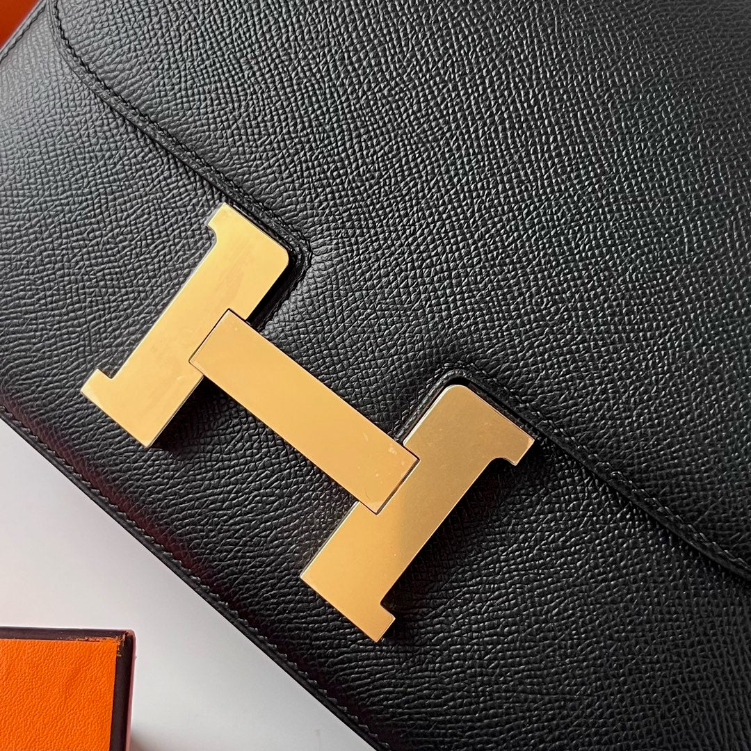 Hermes Constance Bag 19 Black Epsom Leather Gold H0839335