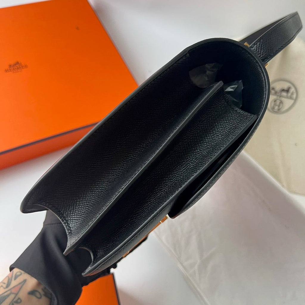 Hermes Constance Bag 19 Black Epsom Leather Gold H0839335