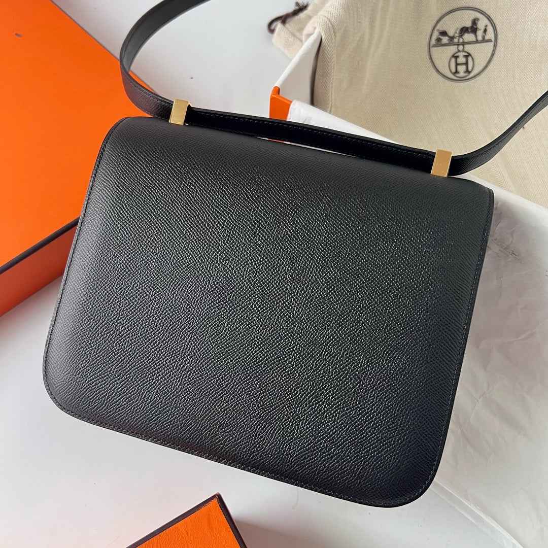 Hermes Constance Bag 19 Black Epsom Leather Gold H0839335