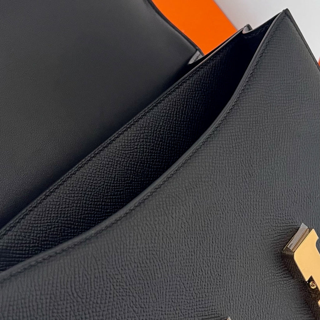 Hermes Constance Bag 19 Black Epsom Leather Gold H0839335