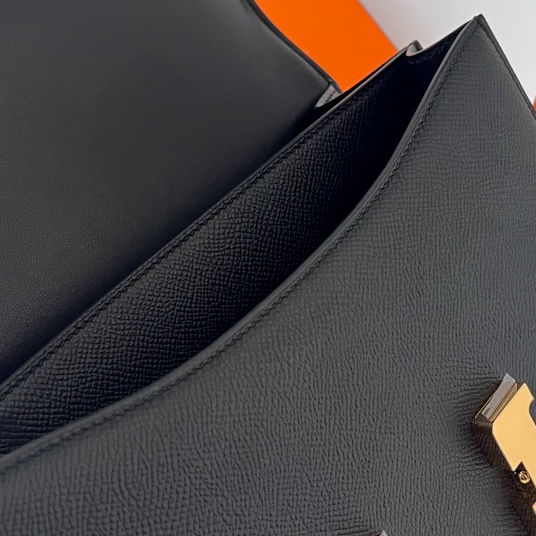 Hermes Constance Bag 19 Black Epsom Leather Gold H0839335