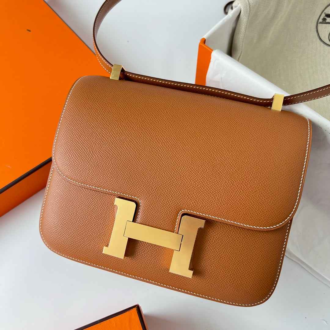 Hermes Constance Bag 19 Brown Epsom Leather Gold H0839338