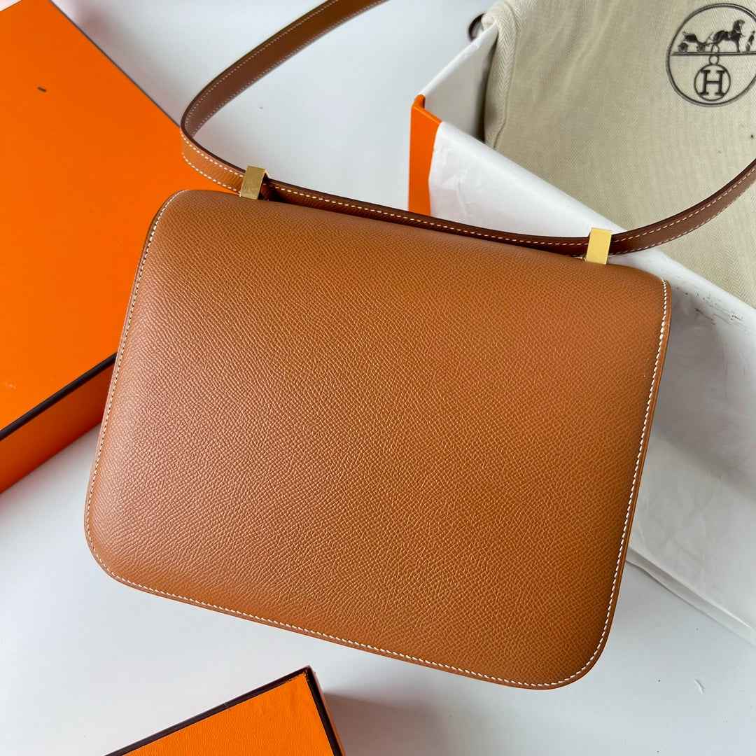 Hermes Constance Bag 19 Brown Epsom Leather Gold H0839338