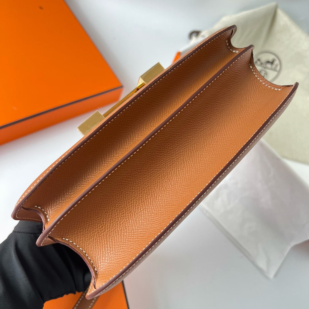 Hermes Constance Bag 19 Brown Epsom Leather Gold H0839338