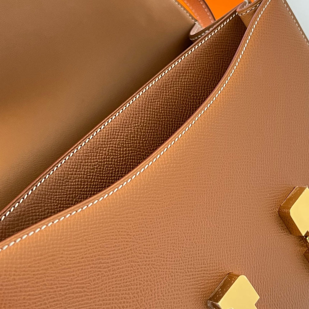 Hermes Constance Bag 19 Brown Epsom Leather Gold H0839338