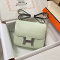 Hermes Constance Bag 19 Light Green Epsom Leather Silver H083921