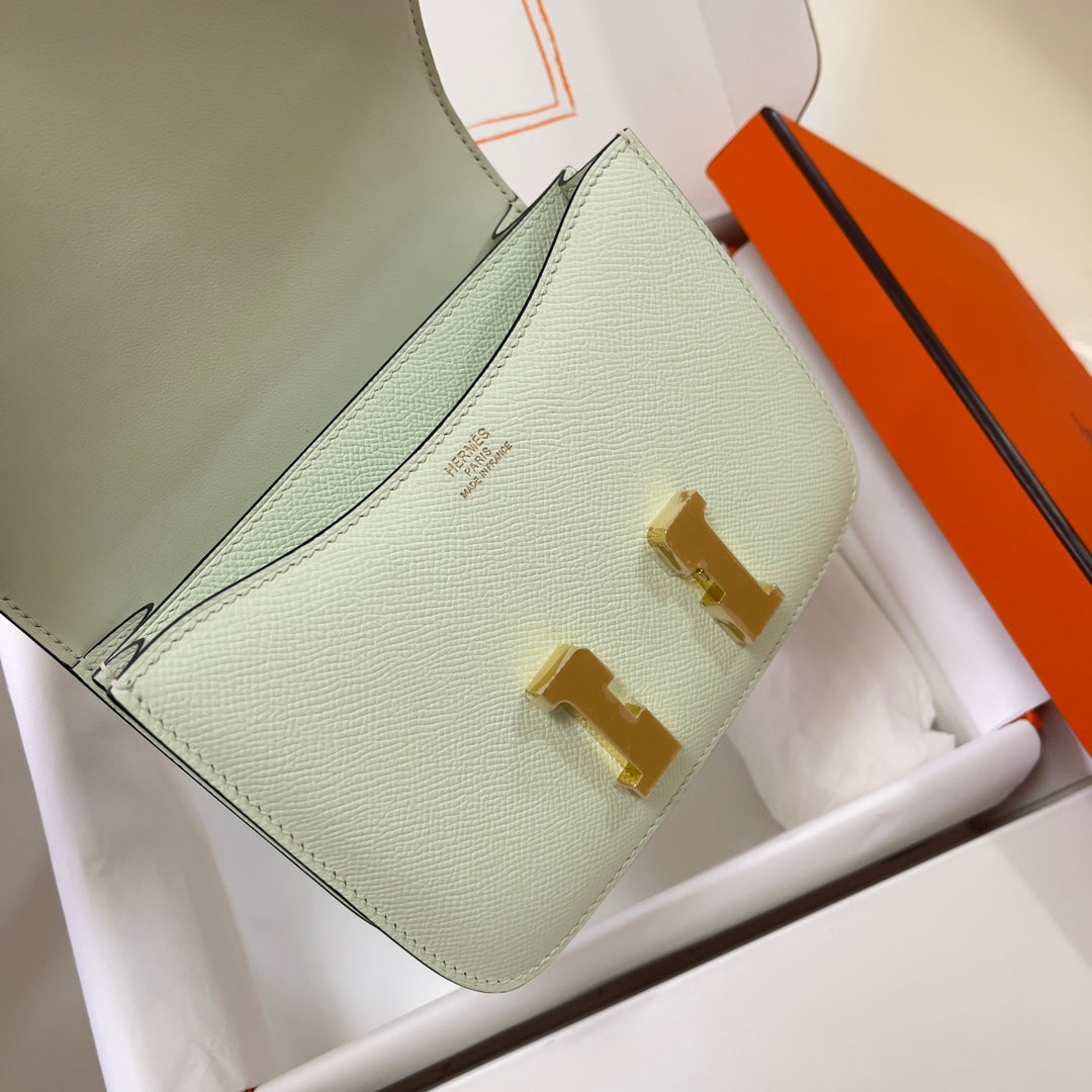 Hermes Constance Bag 19 Light Green Epsom Leather Gold H083920