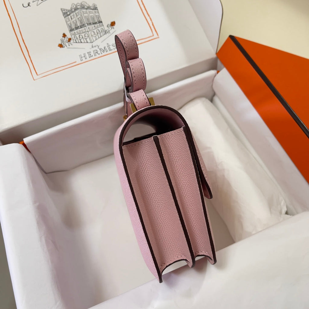 Hermes Constance Bag 19 Light Pink Epsom Leather Gold H083927