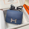 Hermes Constance Bag 19 Dark Purple Epsom Leather Silver H0839312