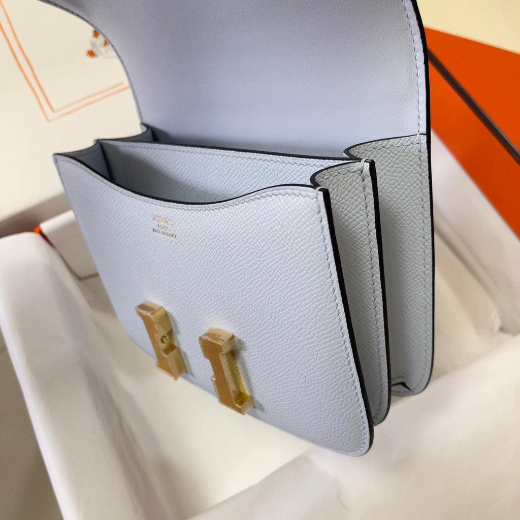 Hermes Constance Bag 19 Light Blue Epsom Leather Gold H0839324