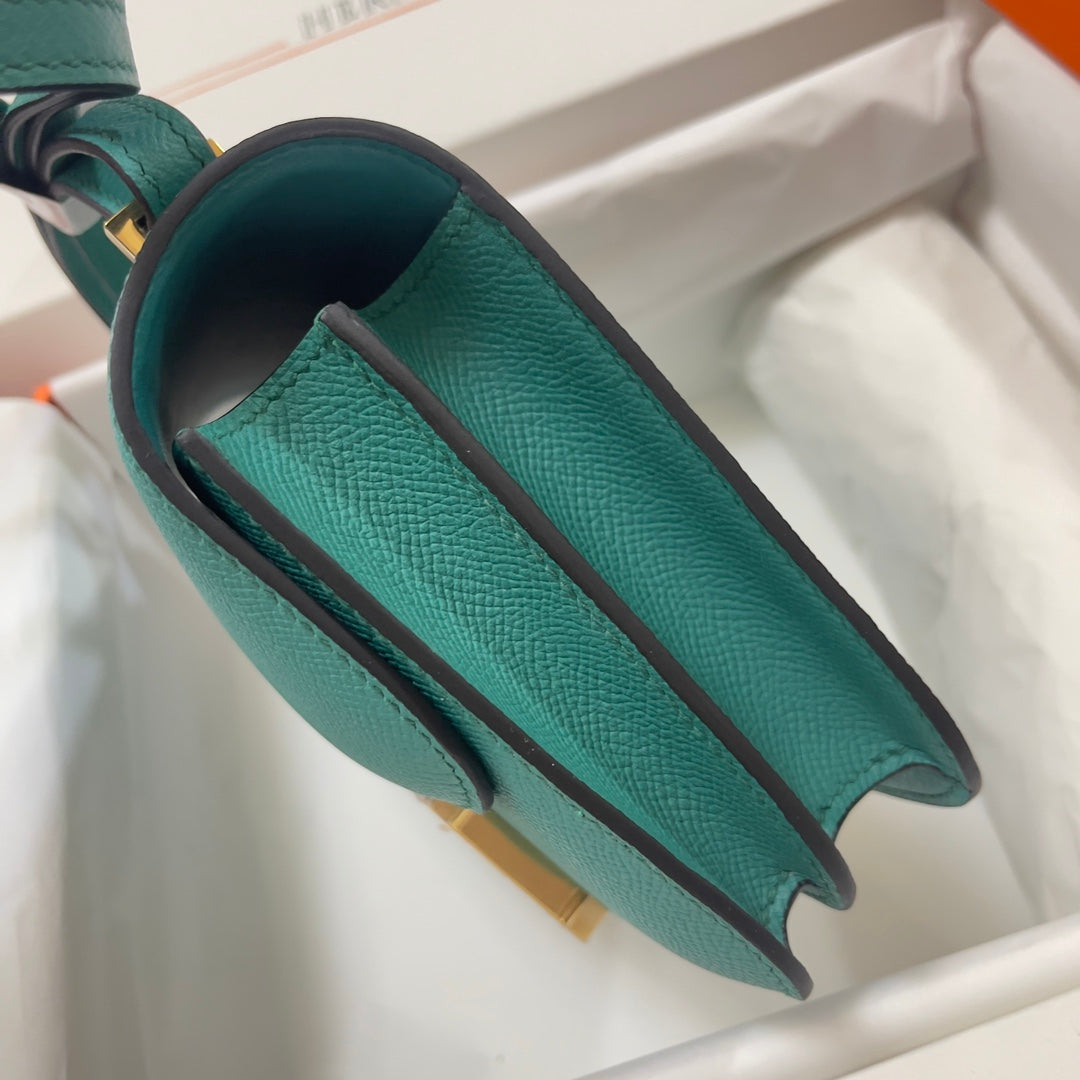 Hermes Constance Bag 19 Green Epsom Leather Gold H0839327