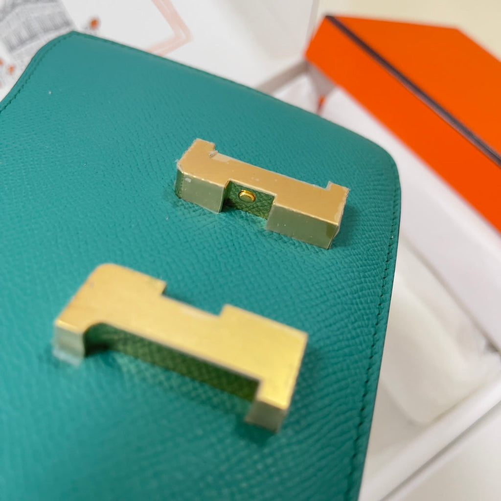 Hermes Constance Bag 19 Green Epsom Leather Gold H0839327