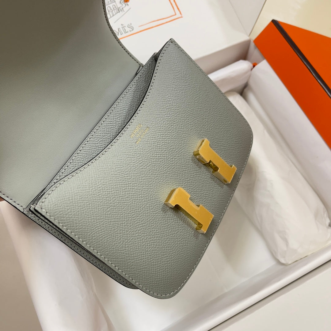 Hermes Constance Bag 19 Gray Epsom Leather Gold H0839328