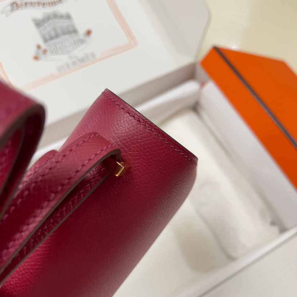 Hermes Constance Bag 19 Dark Red Epsom Leather Gold H0839331