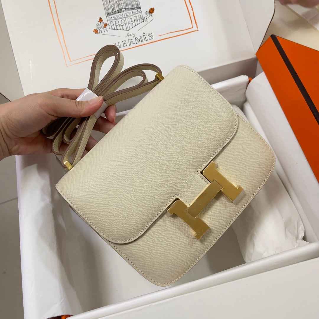 Hermes Constance Bag 19 Beige Epsom Leather Gold H083912