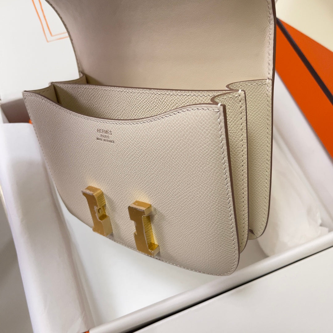 Hermes Constance Bag 19 Beige Epsom Leather Gold H083912