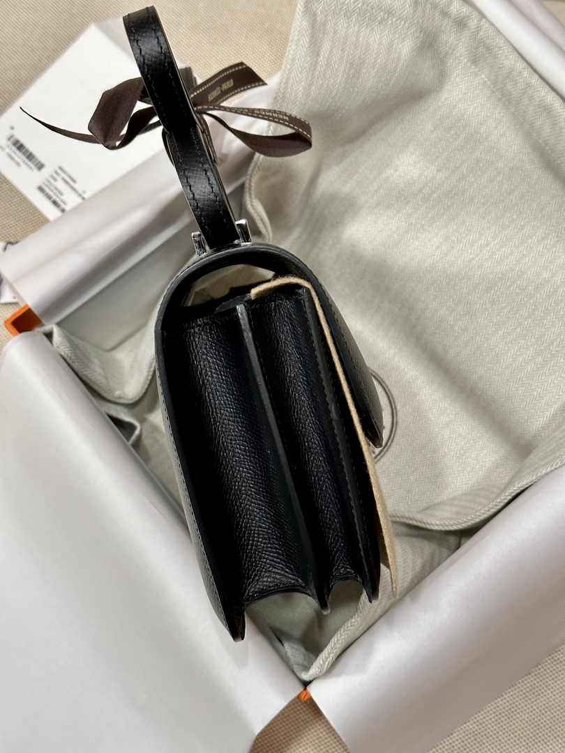 Hermes Constance Bag Black Epsom Leather Silver H2501