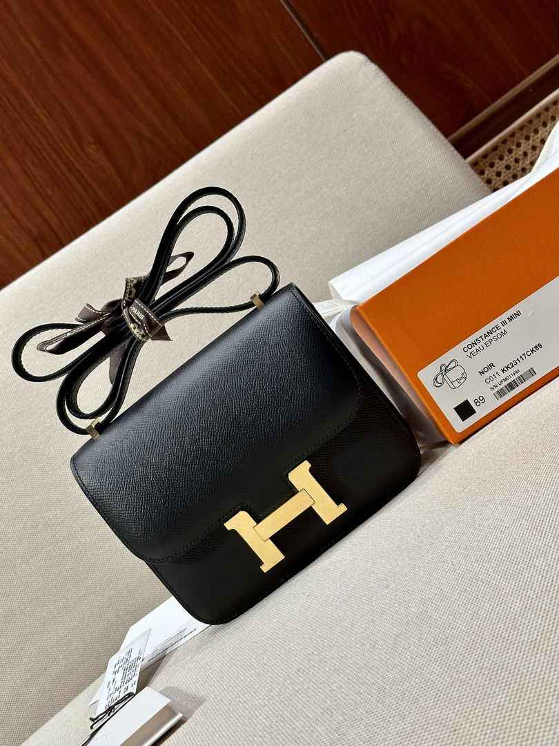 Hermes Constance Bag Black Epsom Leather Gold H2500