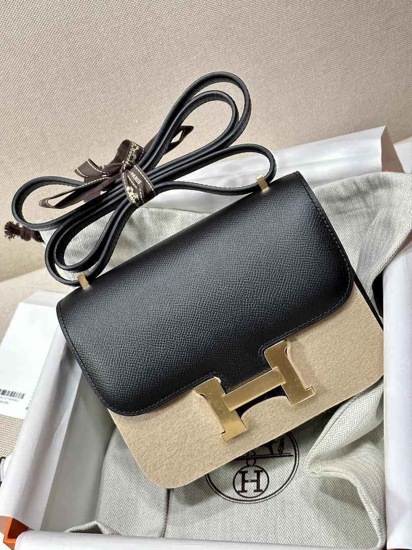 Hermes Constance Bag Black Epsom Leather Gold H2500