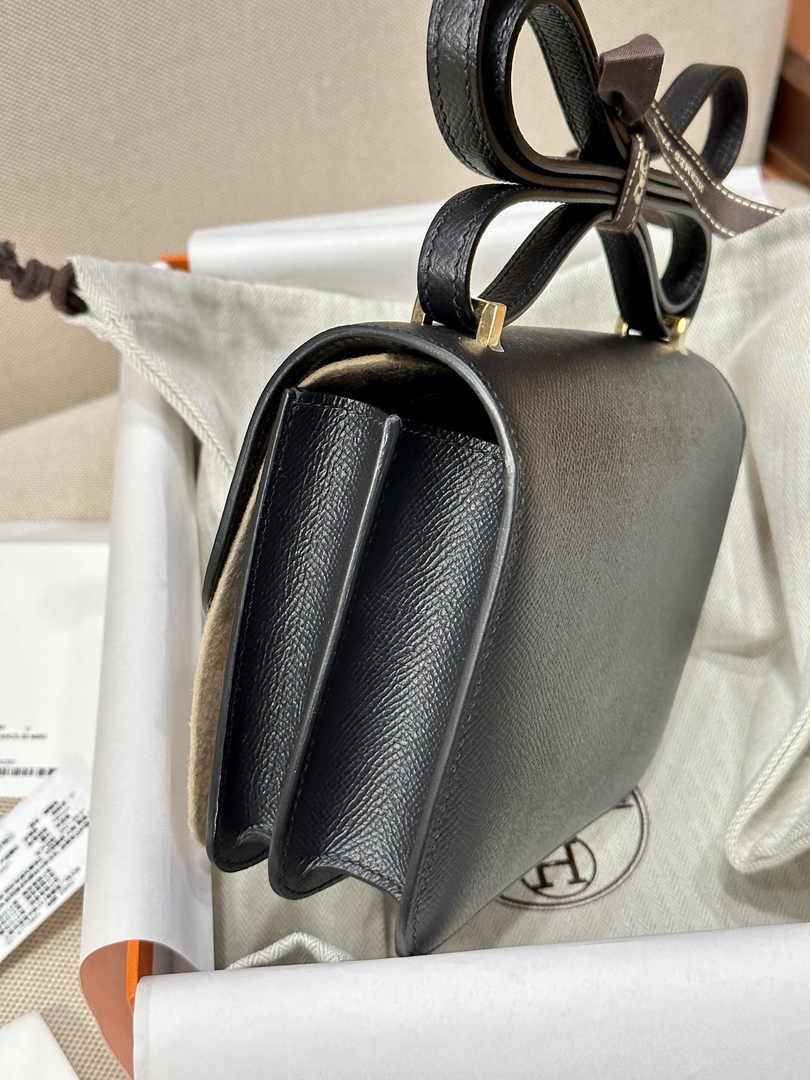 Hermes Constance Bag Black Epsom Leather Gold H2500