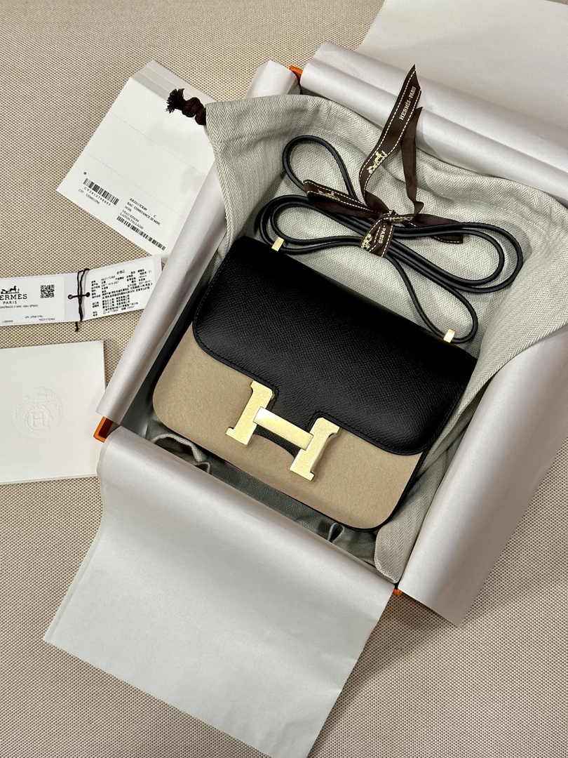 Hermes Constance Bag Black Epsom Leather Gold H2500