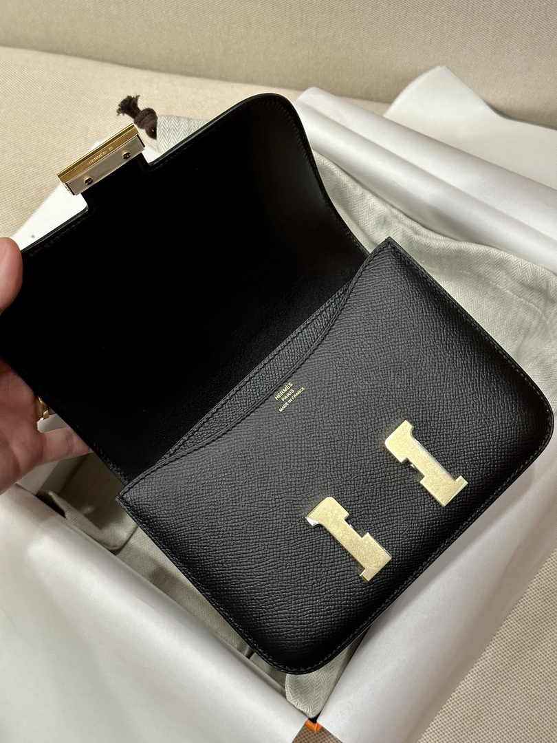 Hermes Constance Bag Black Epsom Leather Gold H2500