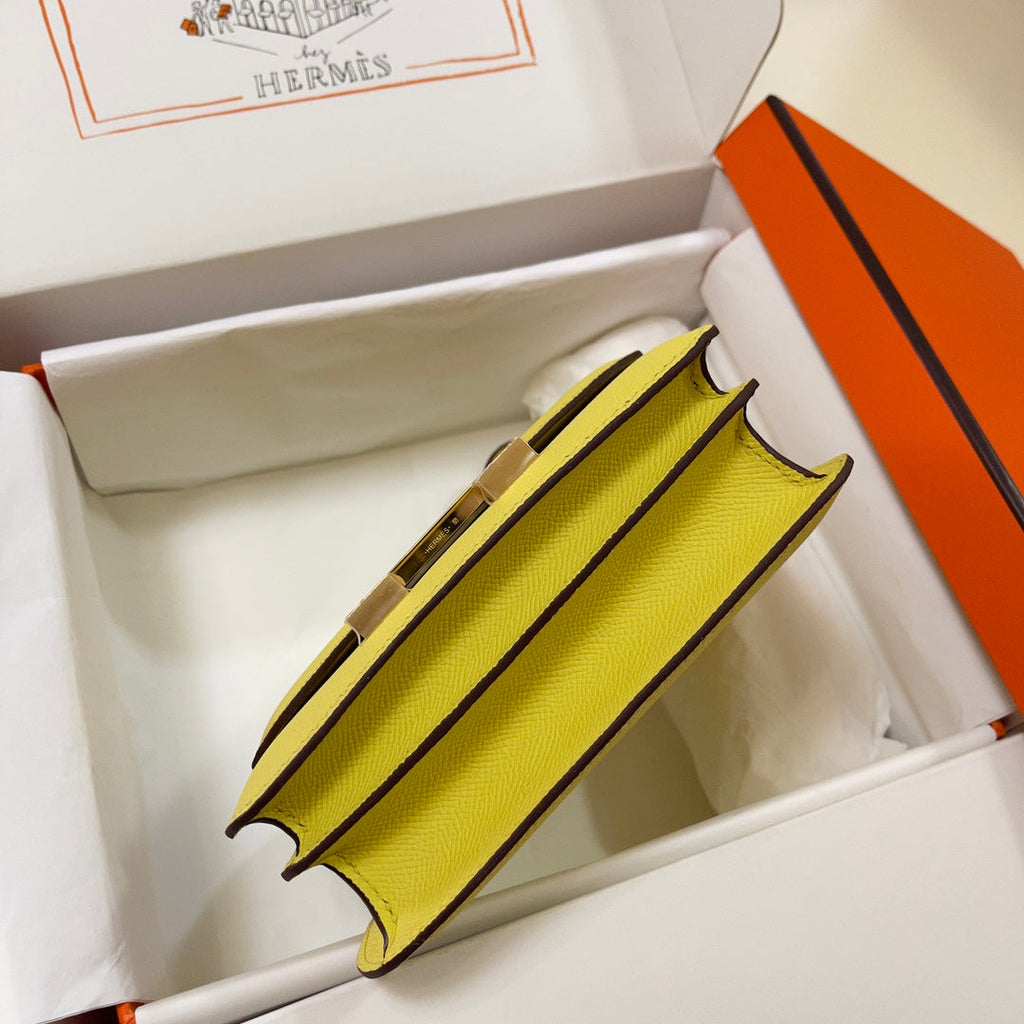 Hermes Constance Bag Yellow Epsom Leather Gold H2502