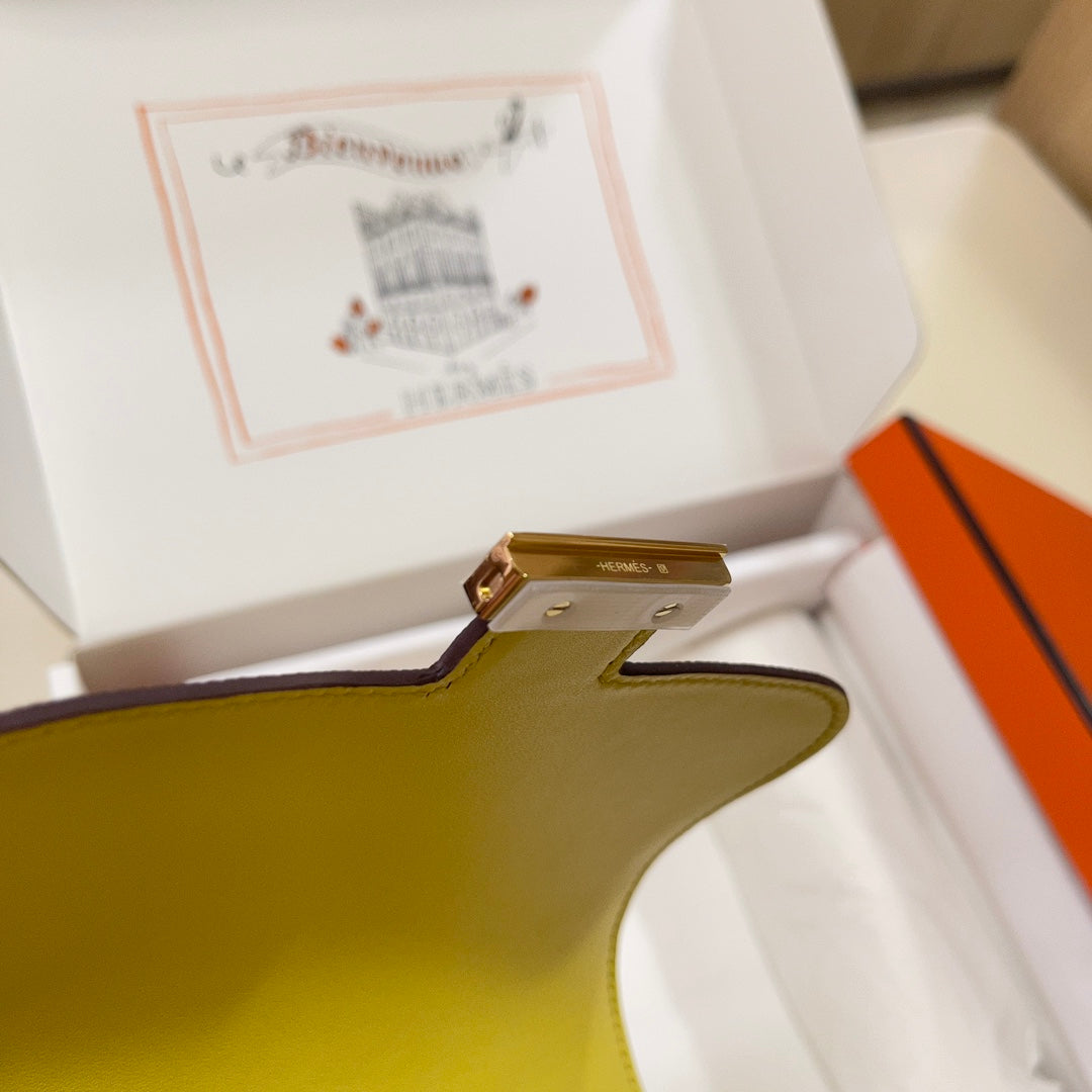 Hermes Constance Bag Yellow Epsom Leather Gold H2502