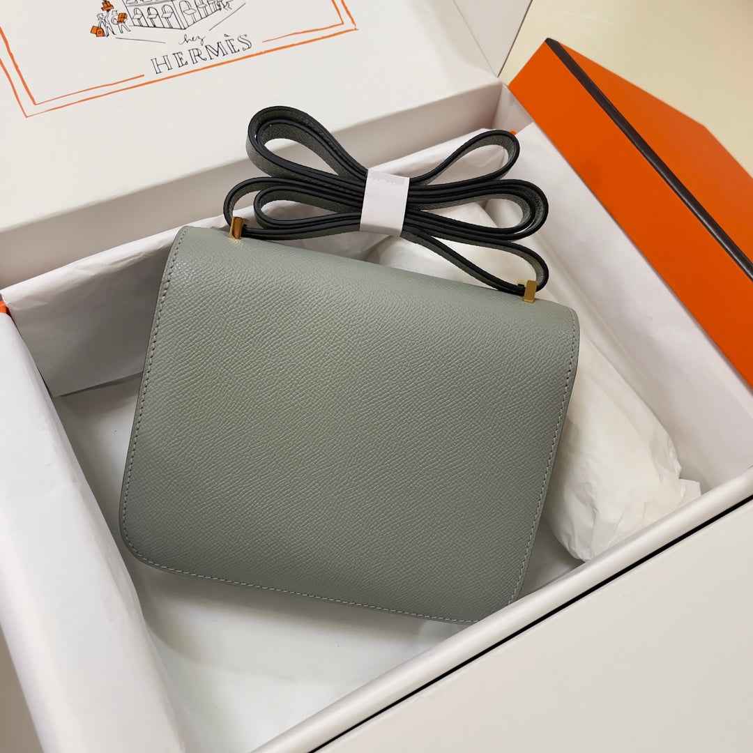 Hermes Constance Bag Gray Epsom Leather Gold H2506