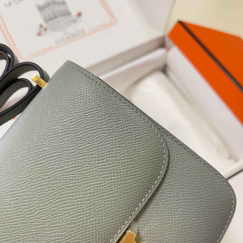 Hermes Constance Bag Gray Epsom Leather Gold H2506