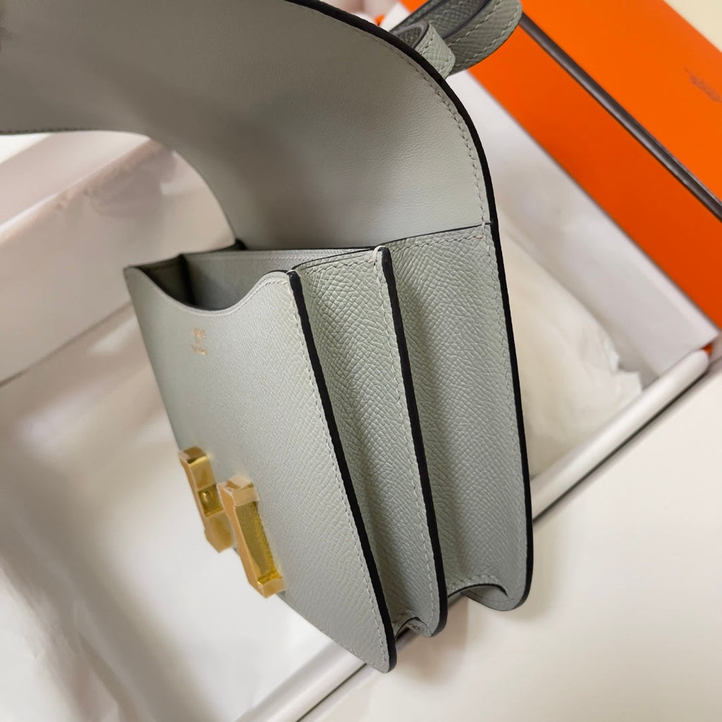 Hermes Constance Bag Gray Epsom Leather Gold H2506