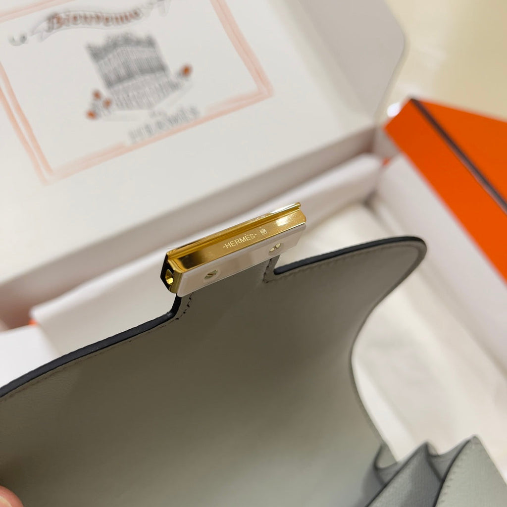 Hermes Constance Bag Gray Epsom Leather Gold H2506