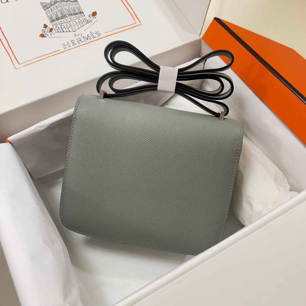 Hermes Constance Bag Gray Epsom Leather Silver H2507