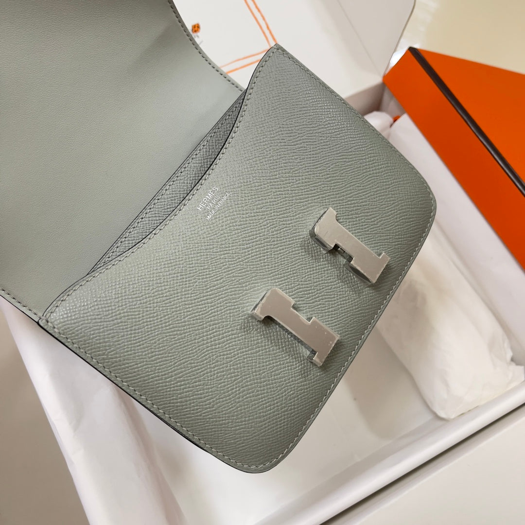 Hermes Constance Bag Gray Epsom Leather Silver H2507