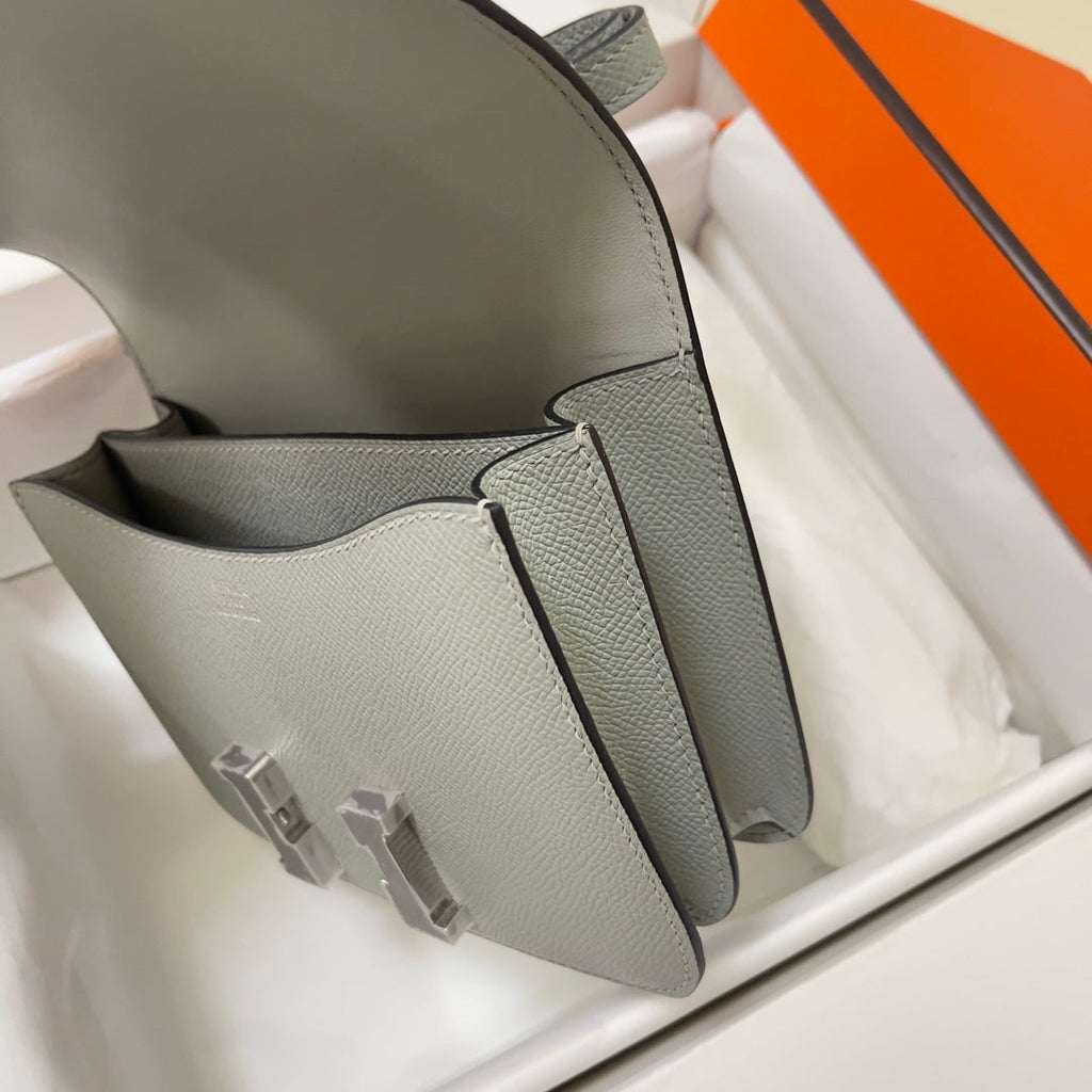 Hermes Constance Bag Gray Epsom Leather Silver H2507