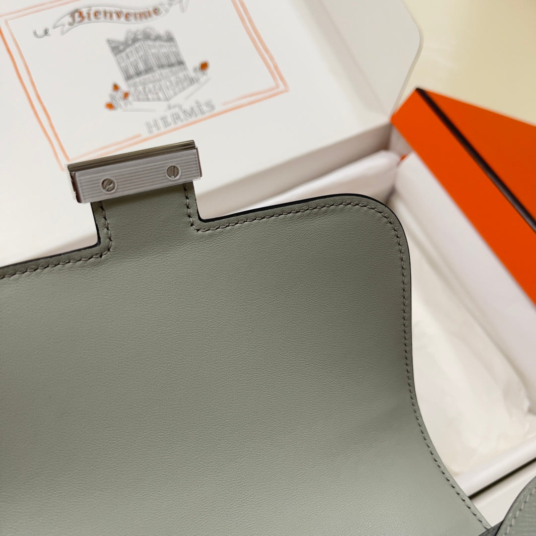 Hermes Constance Bag Gray Epsom Leather Silver H2507