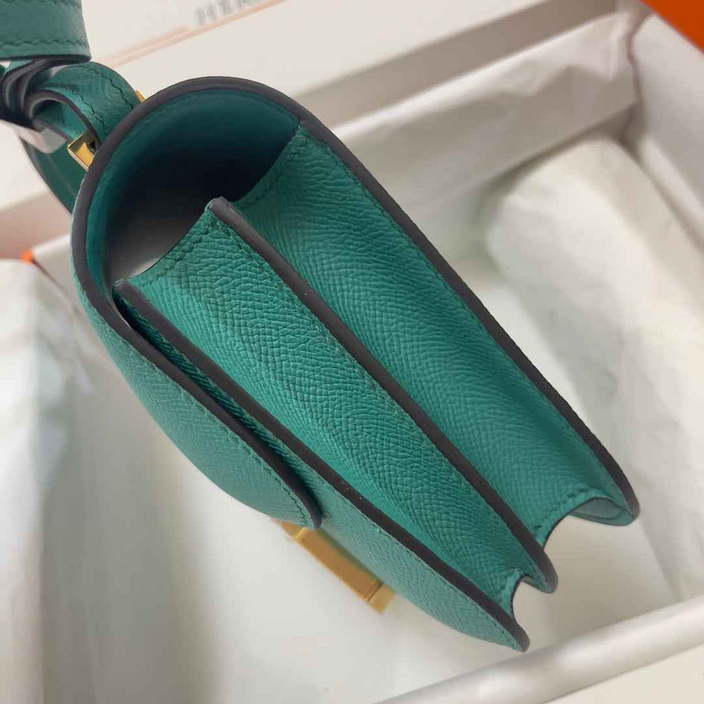 Hermes Constance Bag Green Epsom Leather Gold H2508