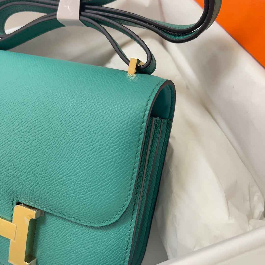 Hermes Constance Bag Green Epsom Leather Gold H2508