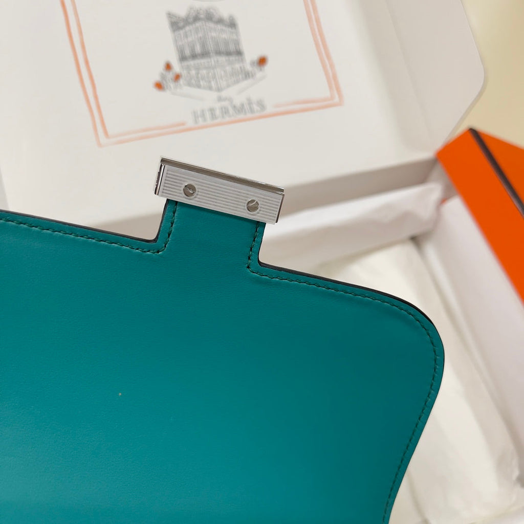 Hermes Constance Bag Green Epsom Leather Silver H2509