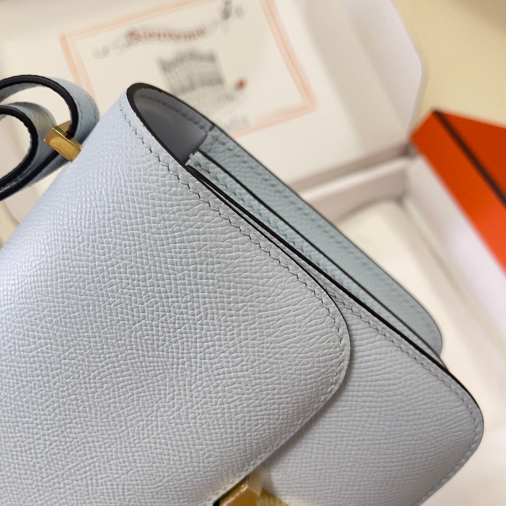Hermes Constance Bag Light Blue Epsom Leather Gold H2510
