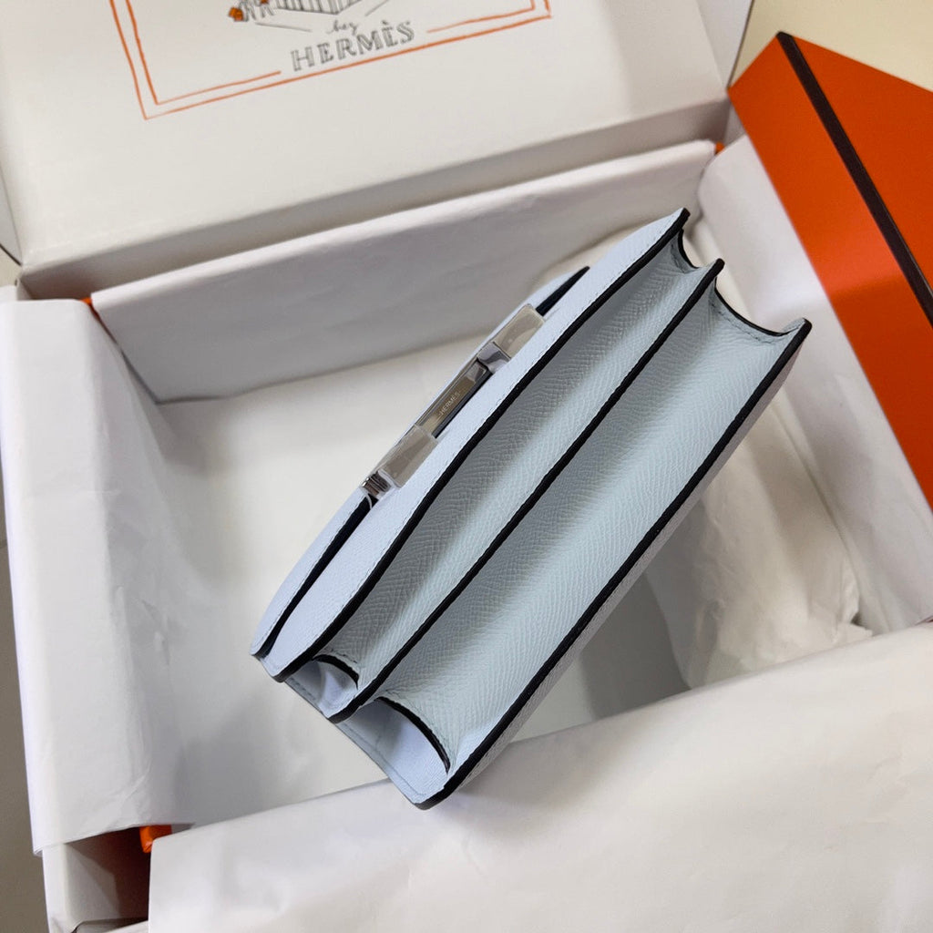 Hermes Constance Bag Light Blue Epsom Leather Silver H2511