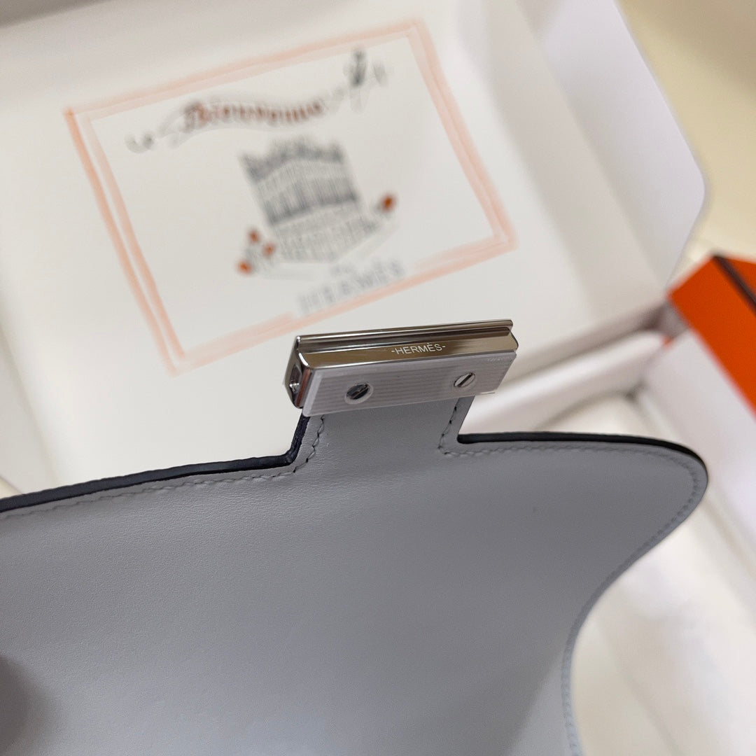 Hermes Constance Bag Light Blue Epsom Leather Silver H2511