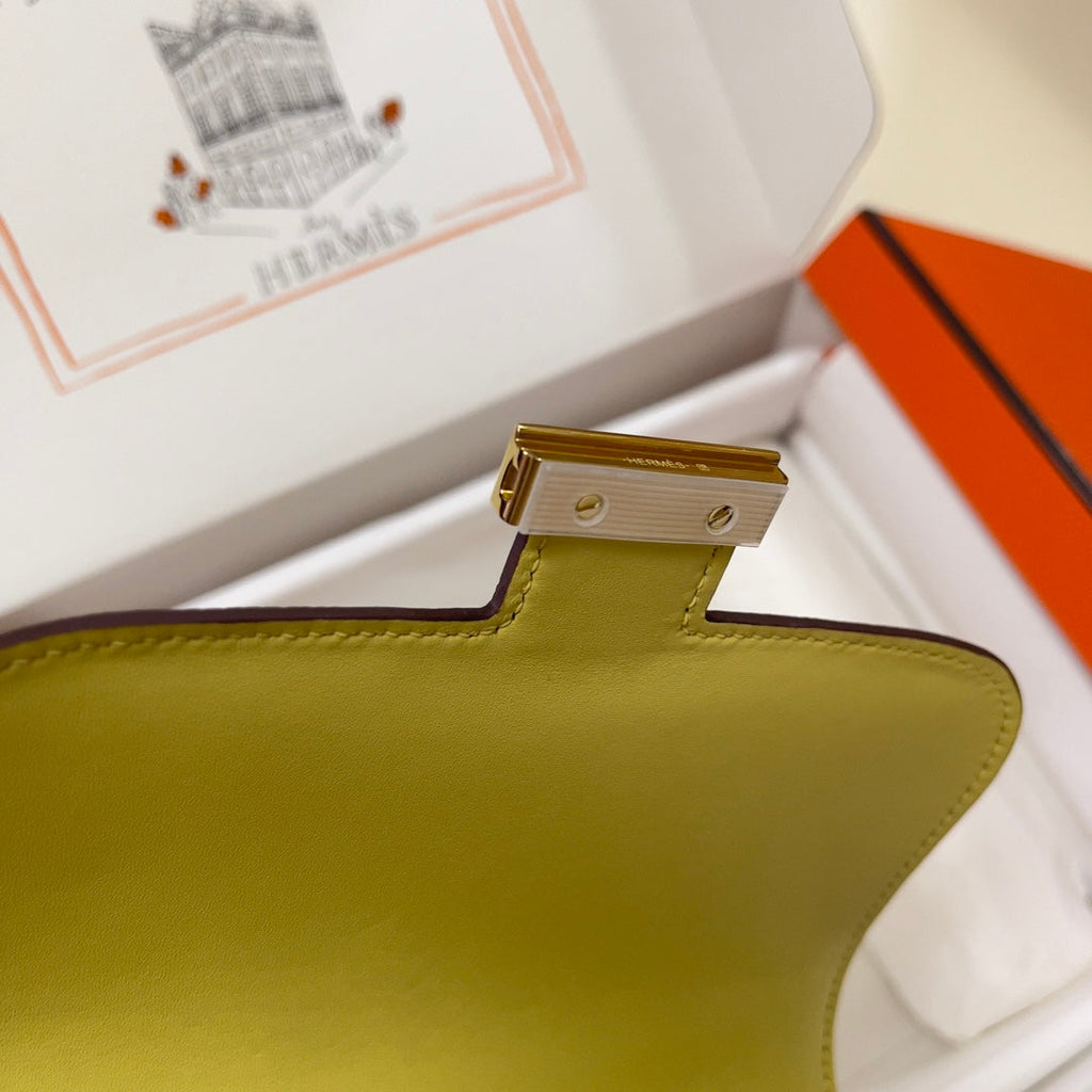 Hermes Constance Bag Light Yellow Epsom Leather Gold H2514