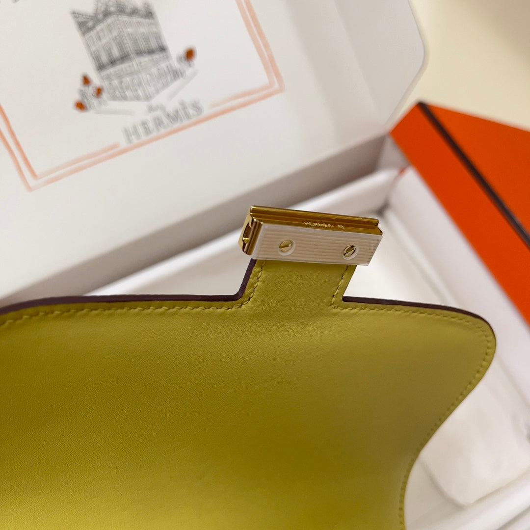 Hermes Constance Bag Light Yellow Epsom Leather Gold H2514